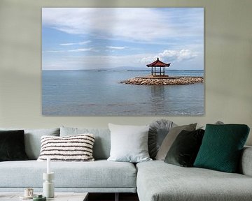 Gazebo aan de kust van Sanur, Bali, Indonesia van Frans Rombout