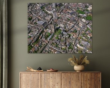 Aerial view of the centre of the city of Utrecht by Frans Rombout