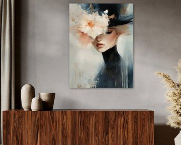 Abstract portrait "Flower Girl" by Carla Van Iersel