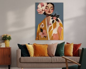 Colourful modern portrait by Carla Van Iersel