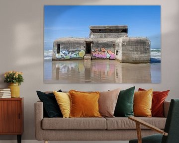 Bunker on beach Løkken by Sander Groenendijk