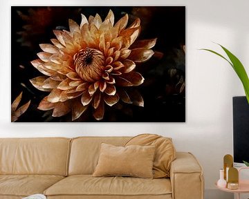 Antique fantasy flower in golden light by FRESH Fine Art