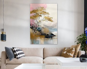 SET (part 1) Japandi Art: Serene Japanese Landscape by Studio Pieternel