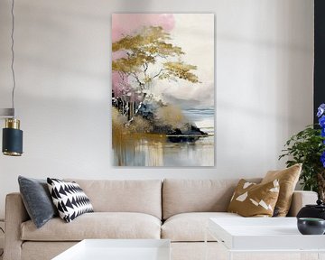 SET (deel 1) Japandi Art: Sereen Japans Landschap van Studio Pieternel