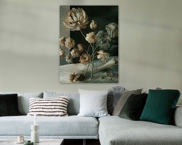 Growing Old II - modern fantasy flower still life by FRESH Fine Art