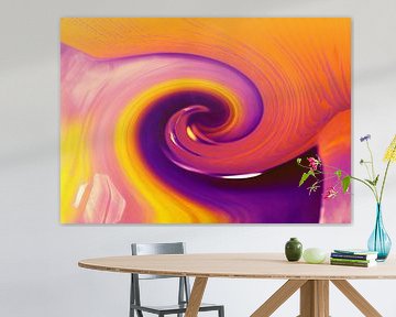 Twirl-coloured abstract by Karla Leeftink