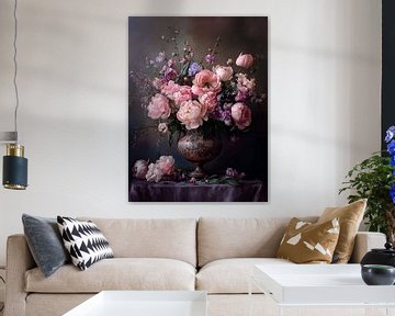 Stilleven van kleurijke bloemen van Natalie Hogerhuis