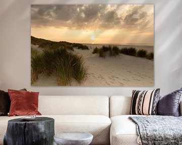 Zonsondergang in de Duinen van Ameland – Een Moment van Rust van KB Design & Photography (Karen Brouwer)