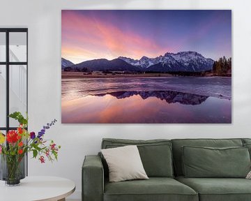 Prachtige zonsopgang in Mittenwald van Teresa Bauer