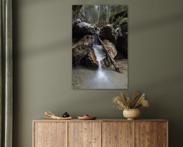 Enchanted waterfall in the forest by Teresa Bauer