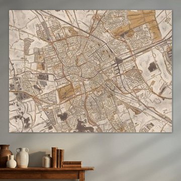 Stadtplan Groningen | Sandstein | Sand-Braun