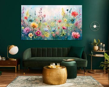 Sommer! Wildblumenfeld in sanften Farbtönen von Studio Pieternel