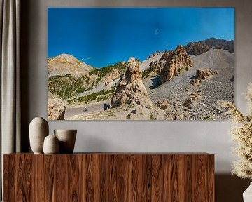 Rotsformaties van de  Col d'Izoard,  Casse Deserte, Cervières, Hautes Alpes, Frankrijk van Rene van der Meer