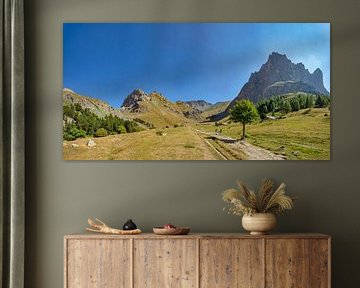 The Torrent du Rif valley with l'Aiguillette du Lauzet on the right, Le Monêtier-les-Bains, Hautes A by Rene van der Meer