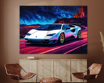 De Lamborghini Countach - Bewerking voor kosmische dromen van MIROKKU