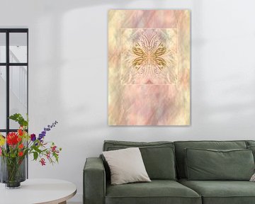 Ornament vlinder bloem staand formaat