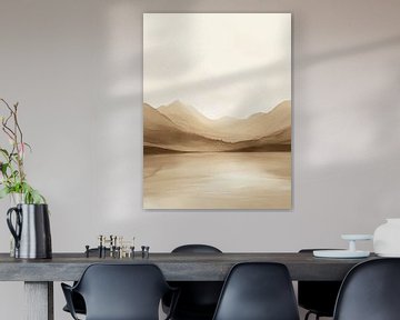 Serene Berglandschappen - Japandi Woonstijl van Danny van Eldik - Perfect Pixel Design