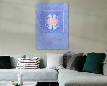 Ornament shell in blue portrait format by Claudia Gründler