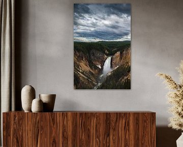 Dark Clouds Over Yellowstone Falls by José IJedema