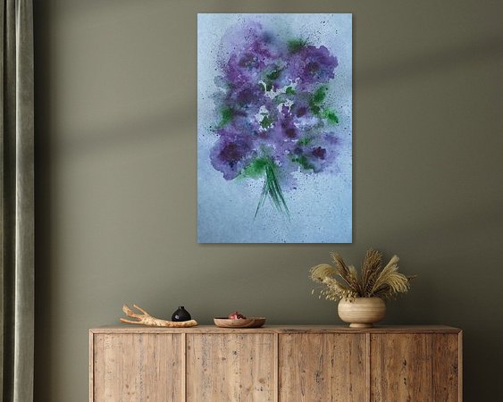 Voorbeeld van het werk in een kamer