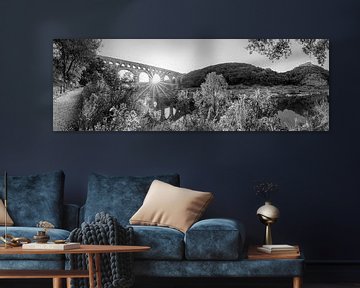 Pont Du Gard black and white by Manfred Voss, Black-White Photography