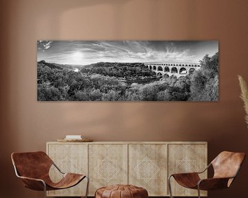 Pont Du Gard black and white by Manfred Voss, Black-White Photography