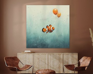 Minimale clownvis van Aloke Design