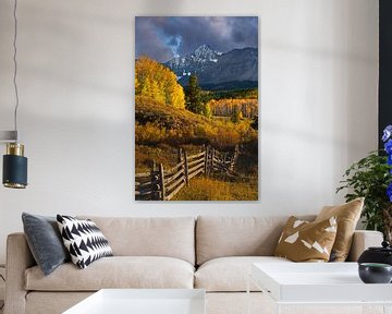 Colorado Foto - Wilson Peak Herfstlandschap - Rustieke bergzichten van Daniel Forster