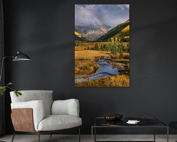 Telluride Regenboog Foto - Herfstfoto van San Juan Mountains - Gouden Delights van Daniel Forster