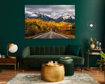 Landschapsfotografie in Telluride Colorado - San Juan Mountains Highway van Daniel Forster