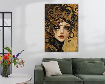 Elegant Lady in Gold by ARTEO Paintings