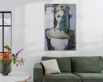 Whispering Hues van Abstract Schilderij