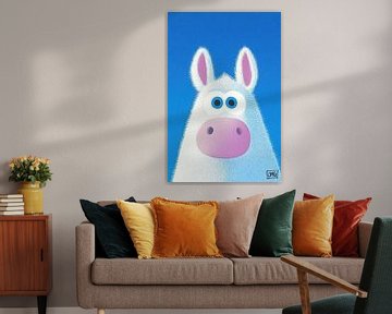 Fluffy Donkey | Pink Nose Wonder von OMG Art