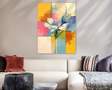 Abstract Bloemen van Abstract Schilderij