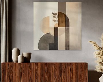 Moderne vormen en lijnen, bohemian stijl van Japandi Art Studio