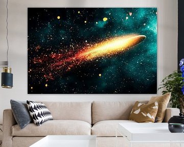 Dynamic comet through starry sky by Imperial Art House