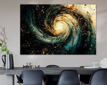Abstracte kosmos in spiraalvorm van Art & Soul Creations