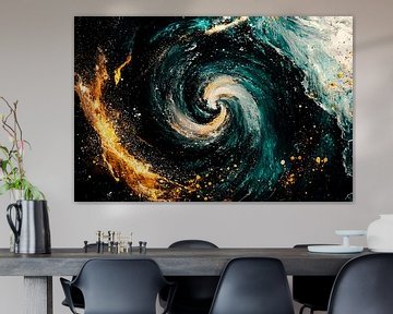 Kosmische spiraal in abstracte kunst van Art & Soul Creations