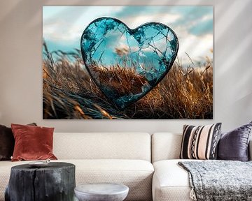 Gebroken spiegel in natuurveld van Art & Soul Creations