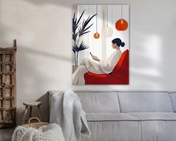 Voorbeeld van het werk in een kamer