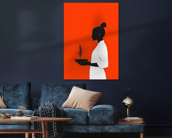Voorbeeld van het werk in een kamer