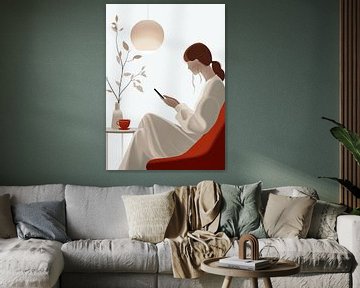 Woman life minimal art iphone by JBJart Justyna Jaszke