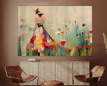Dwalen door een veld vol met bloemen van Studio Allee