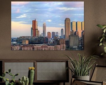 Rotterdam skyline tijdens zonsopgang van Sjoerd van der Wal Fotografie