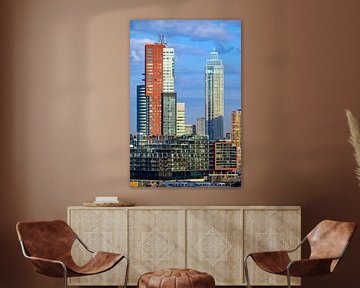 Rotterdam skyline tijdens zonsopgang van Sjoerd van der Wal Fotografie