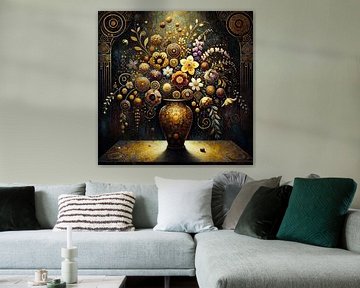 Gouden bloemensymfonie van Niek Traas