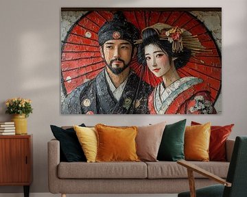 japanese art couple traditional by Egon Zitter