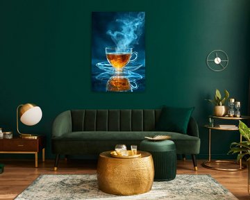 une tasse de café ou de thé chaud sur Egon Zitter