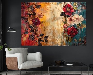 Kleurrijk Bloemstuk van ARTEO Schilderijen