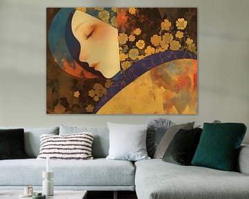 Vrouw en Bloemen van ARTEO Schilderijen